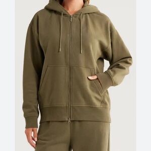 Zella Olive Green Full-Zip Hooded Sweatshirt & Sweatpants